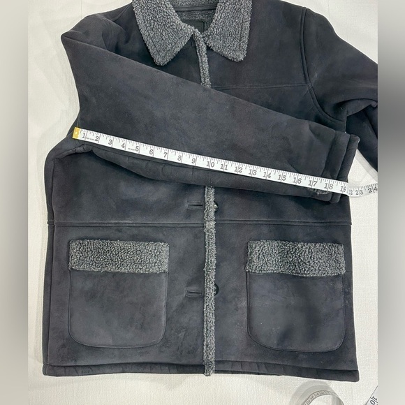 Lauren faux swede jacket winter coat black size S - Picture 7 of 13